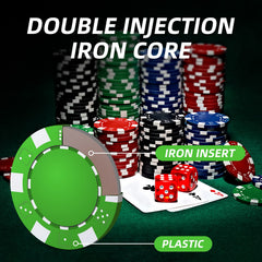Homwom chips in colorful stack highlighting casino style and quick visual recognition