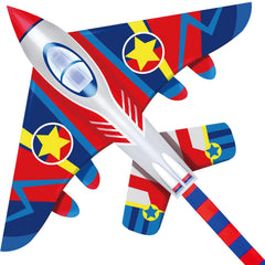 Honbo 58-inch Fighter Plane Kite in flight offers stable handling for beginners on breezy days.