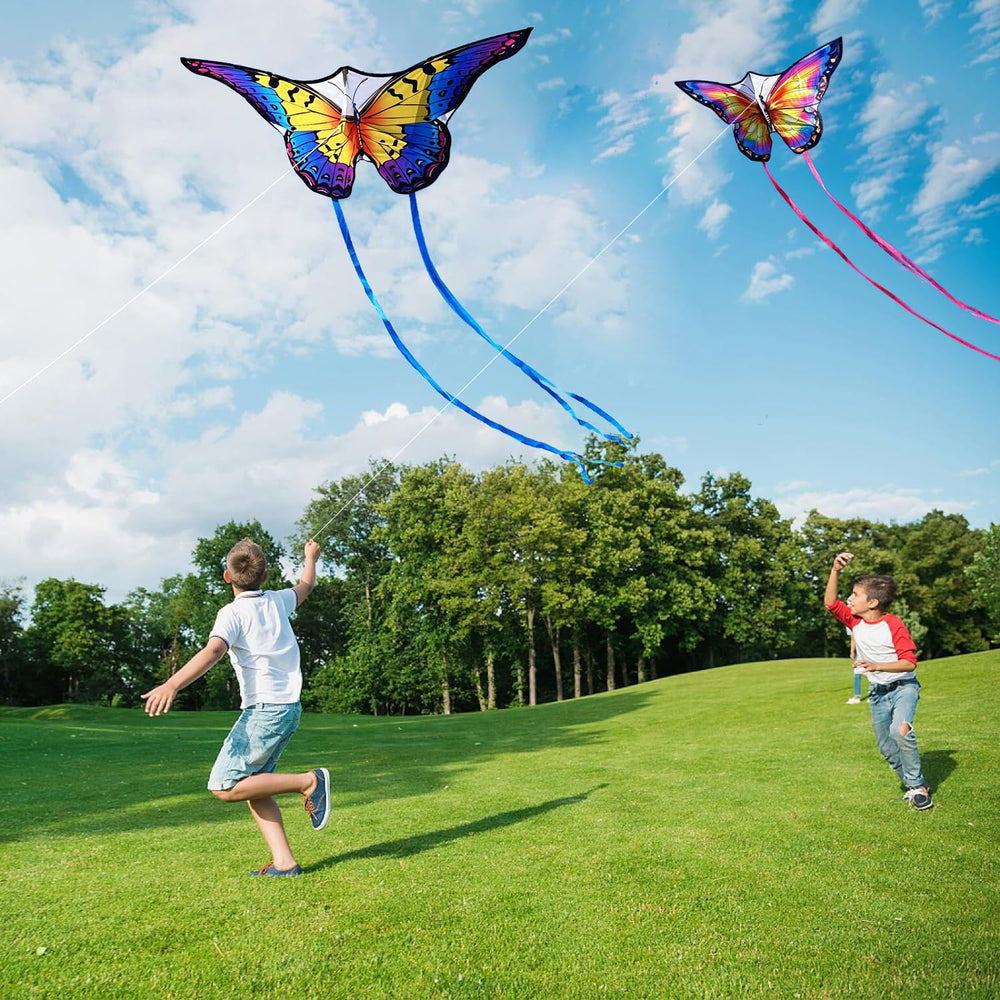 Honbo Butterfly Kite nylon fabric resists tearing for outdoor use.