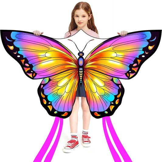 Honbo Butterfly Kite pink close-up shows vibrant color and durable ripstop fabric.