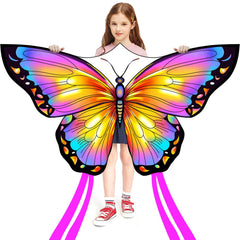 Honbo Butterfly Kite pink close-up shows vibrant color and durable ripstop fabric.