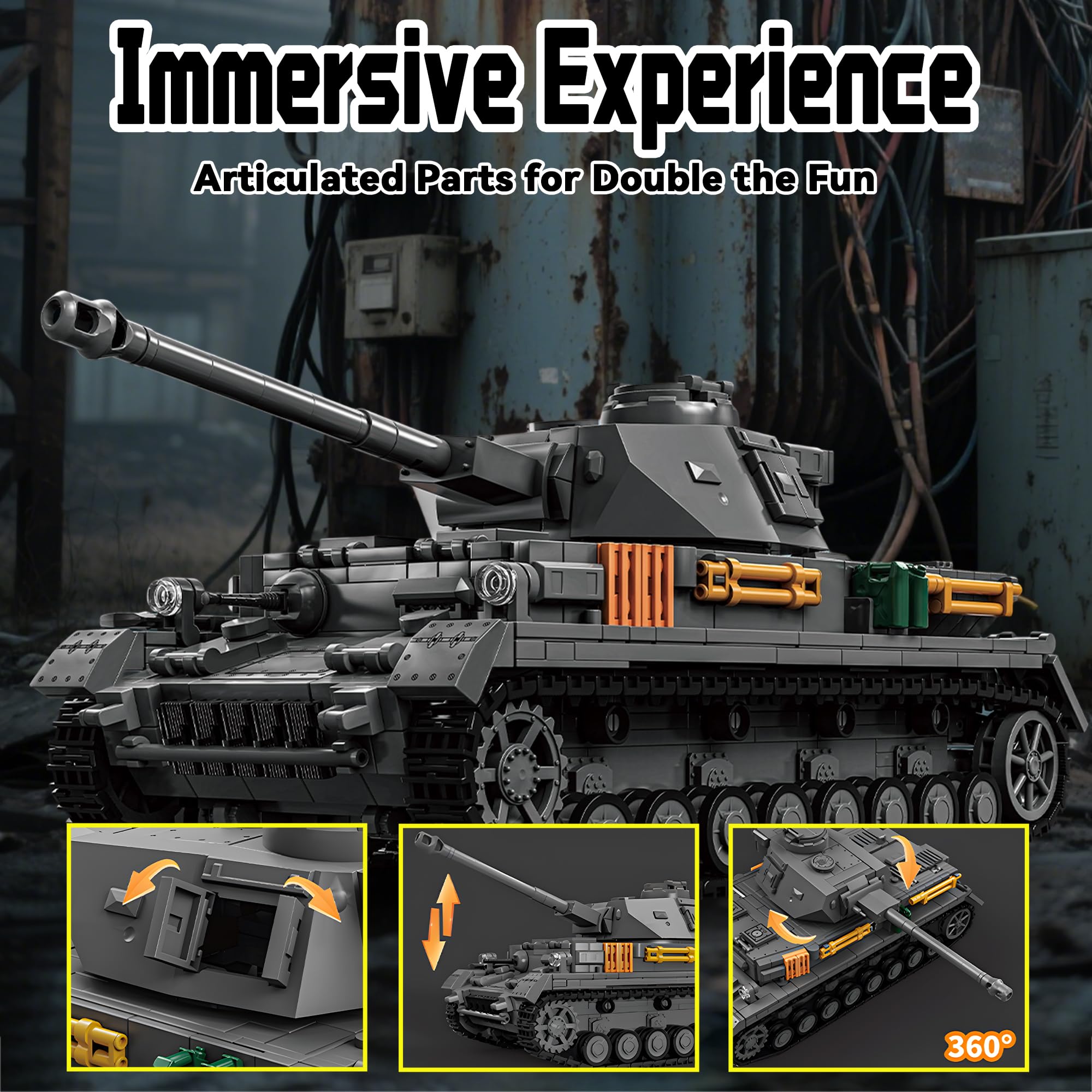 honchoes Panzer IV tanks ABS bricks feel sturdy and durable
