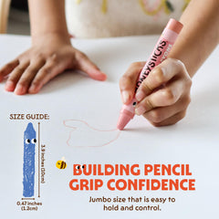 Honeysticks Jumbo Crayons 16 bright colors inspire creativity in children.