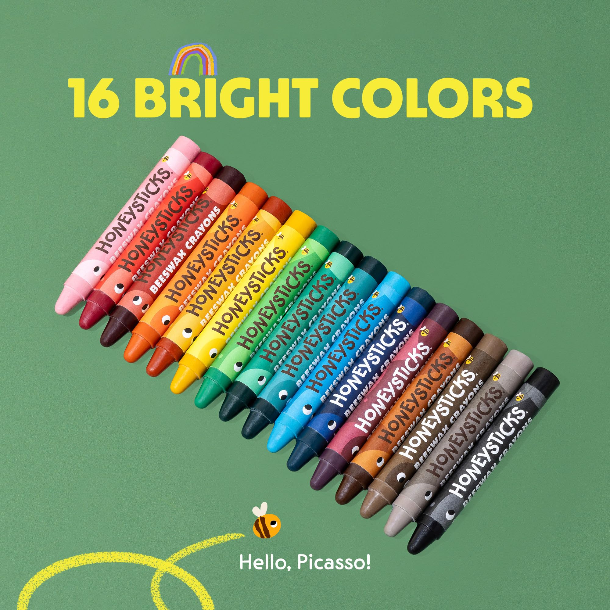 Honeysticks Jumbo Crayons handmade in New Zealand for quality.