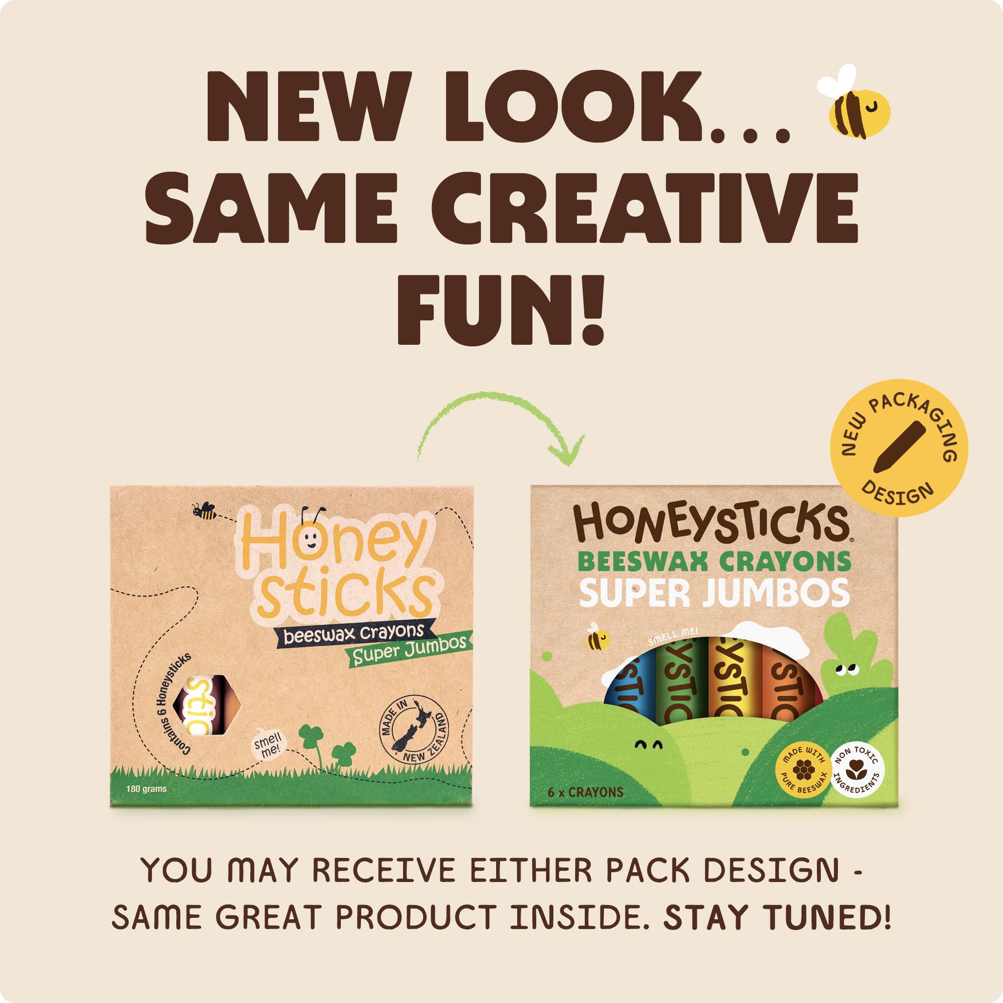 Honeysticks natural beeswax scent emphasizes pure, safe art materials