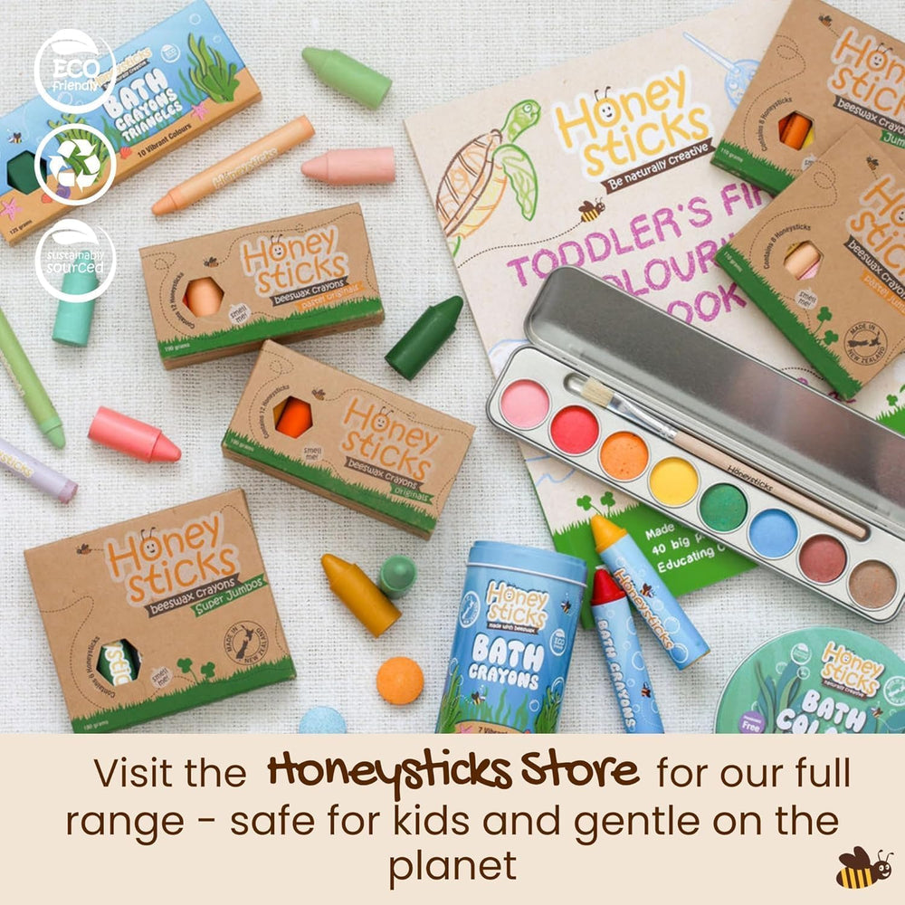 Honeysticks jumbo brush for preschool color exploration and confident strokes
