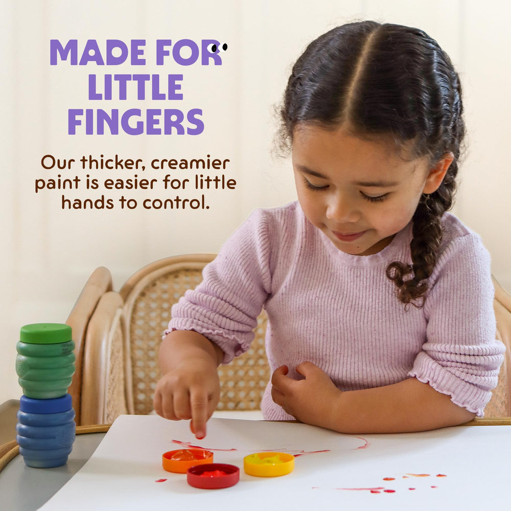 Six colors yellow red blue purple orange green in Honeysticks palette