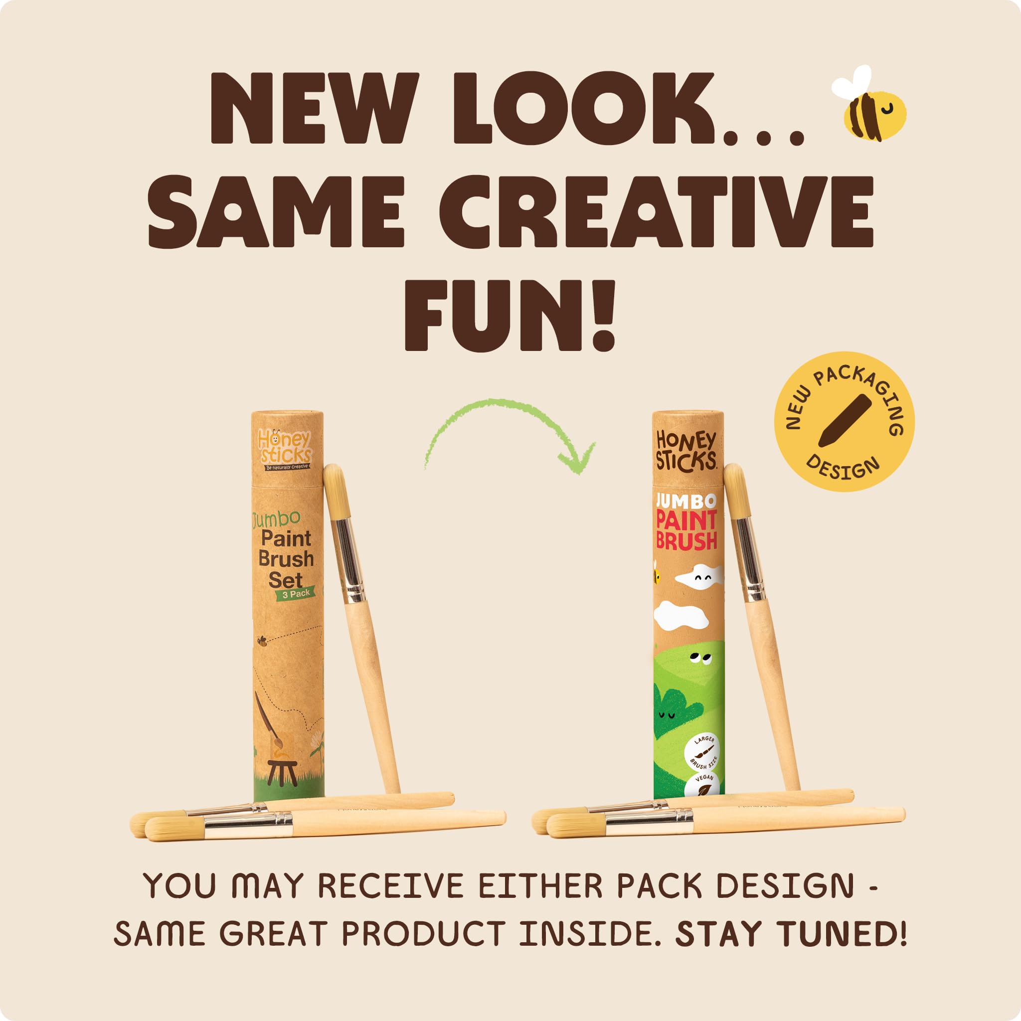 Honeysticks jumbo brush assists toddlers during color exploration and creative play