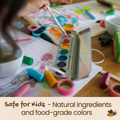 Honeysticks wooden brush with vegan bristles for gentle kid strokes.