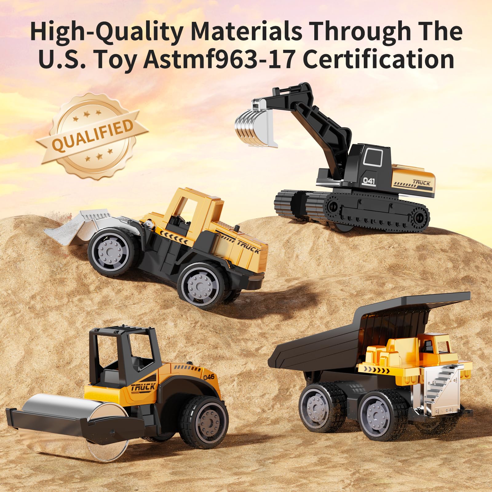 HONGTUO alloy mini bulldozer for imaginative construction play and problem solving.
