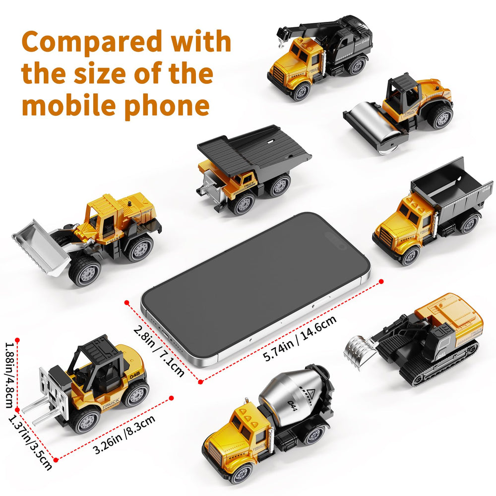 HONGTUO alloy mini dump truck moves objects with friction powered action.