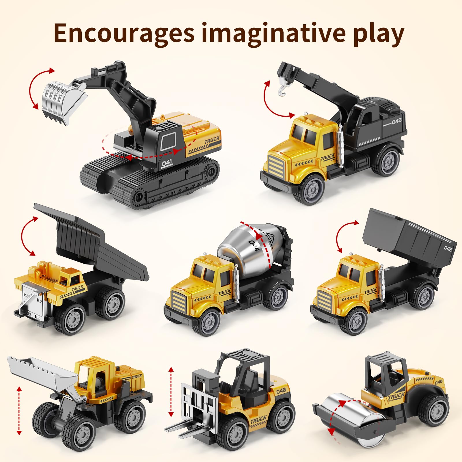 HONGTUO alloy mini dump truck 2 supports shared play and teamwork.