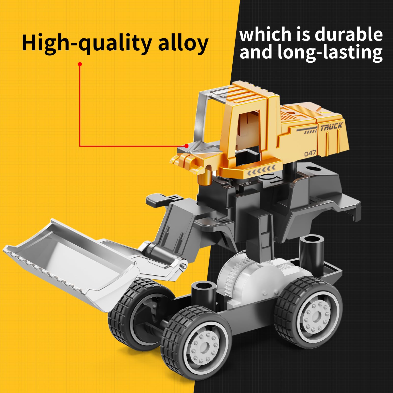 HONGTUO alloy mini road roller promotes sensory exploration in pretend paving.