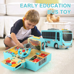 Hongtuo bus toy eco-friendly material ensures durable, kid-friendly gift
