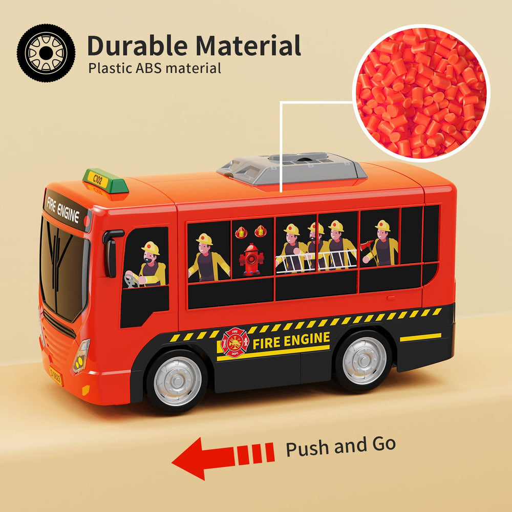 Hongtuo fire truck toy sound buttons create varied play cues.