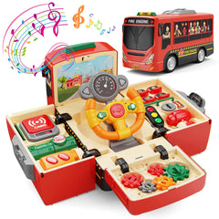 Hongtuo fire truck toy steering wheel inspires imaginative driving play.