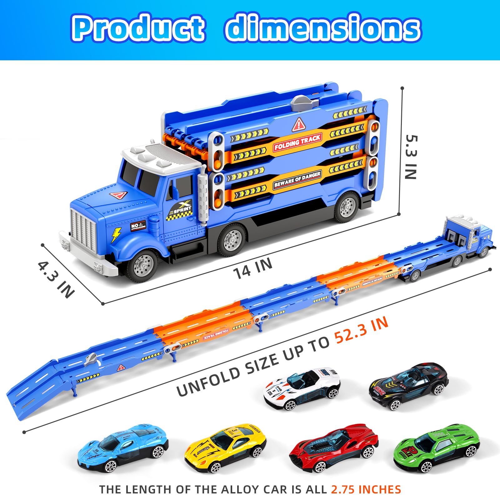 HONGTUO foldable track stores neatly inside the truck for easy cleanup.