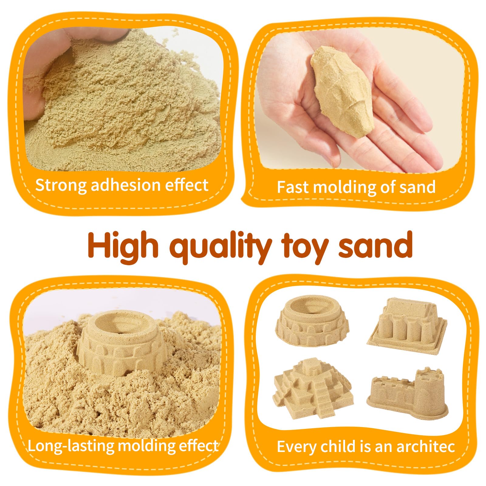 Hongtuo Play Construction Sand Kit inflatable sandbox keeps play contained and easy to clean.