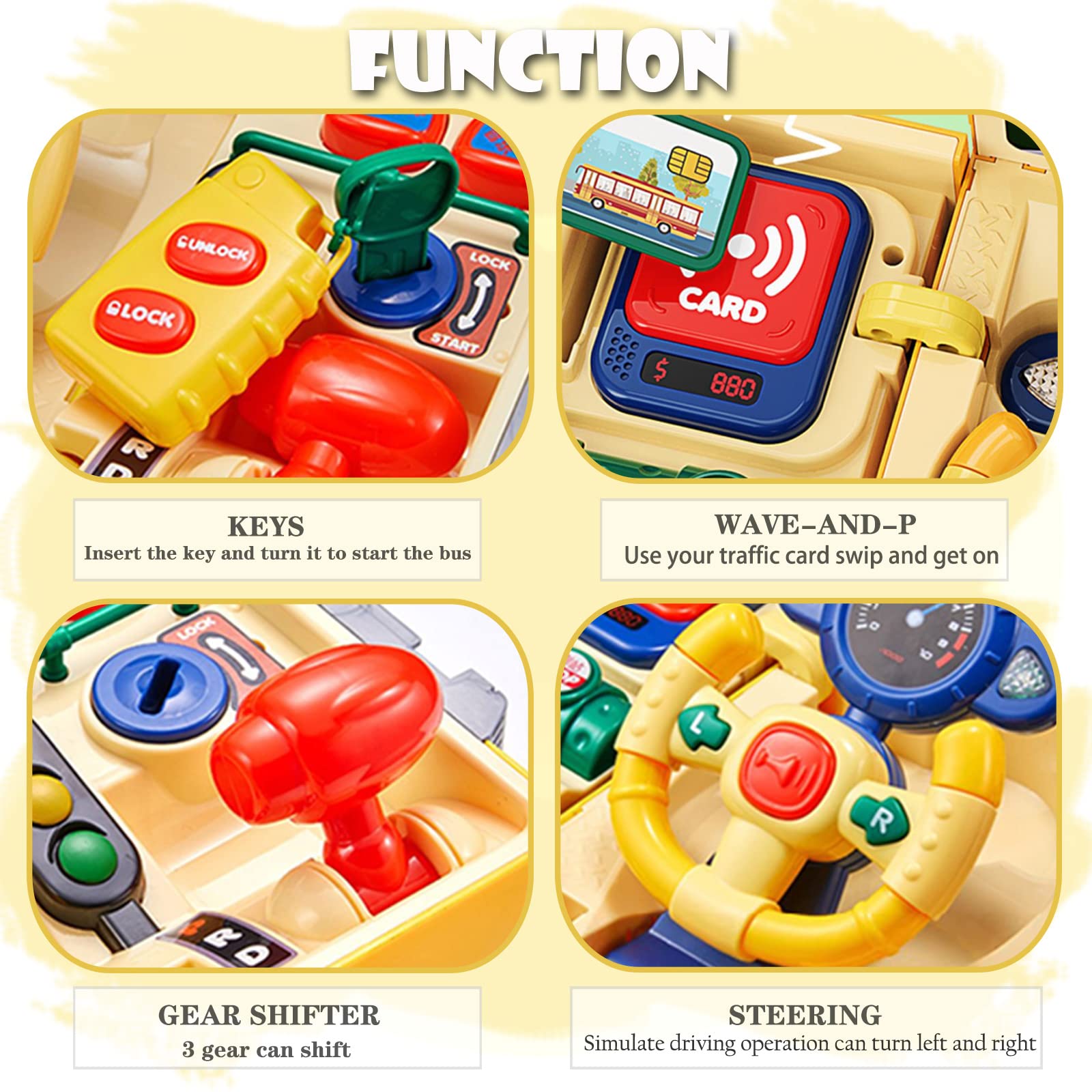 HONGTUO card swipe feature adds pretend entry and beeps for role-play.