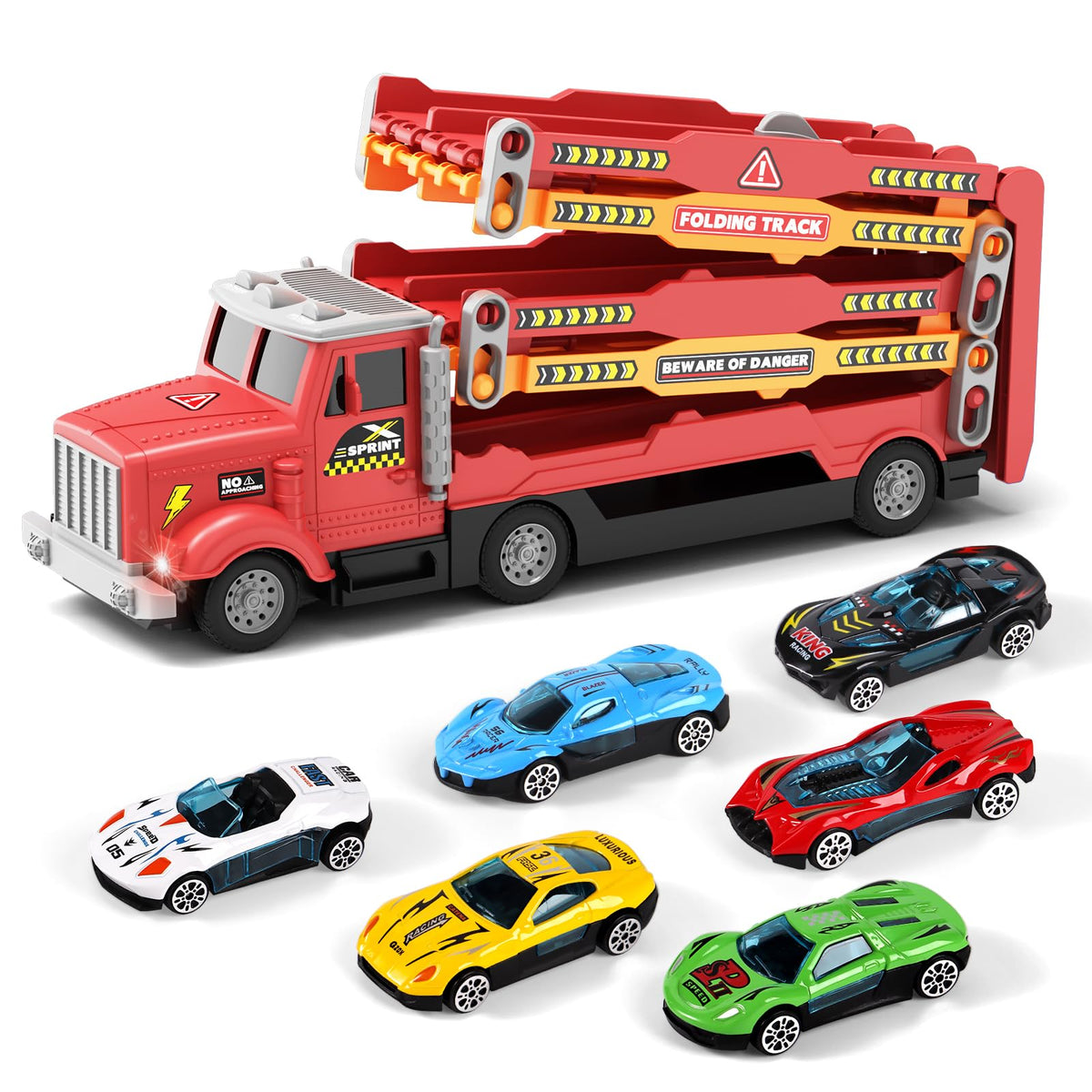 HONGTUO toy truck folding track assembly for quick play on the go.