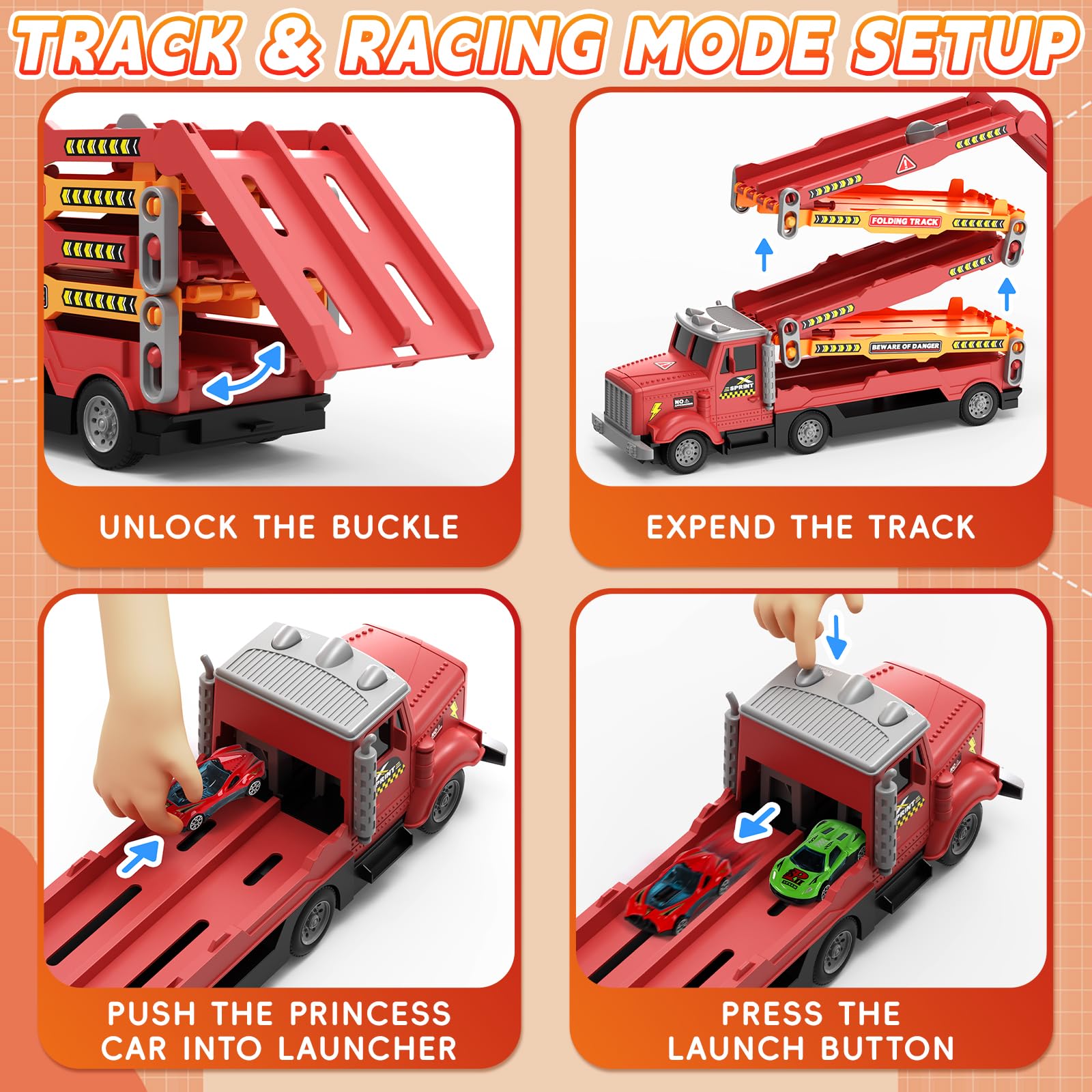 HONGTUO six-color cars for varied racing and imaginative play.