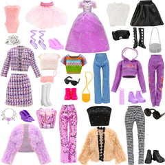 HONLAELLA 24-piece doll clothes set for 11.5-inch dolls, ideal for imaginative play