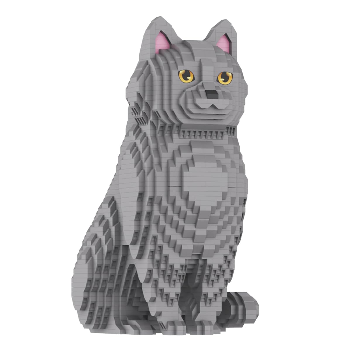 HONLANCH Blue Cat micro blocks set, perfect for display and imaginative play.