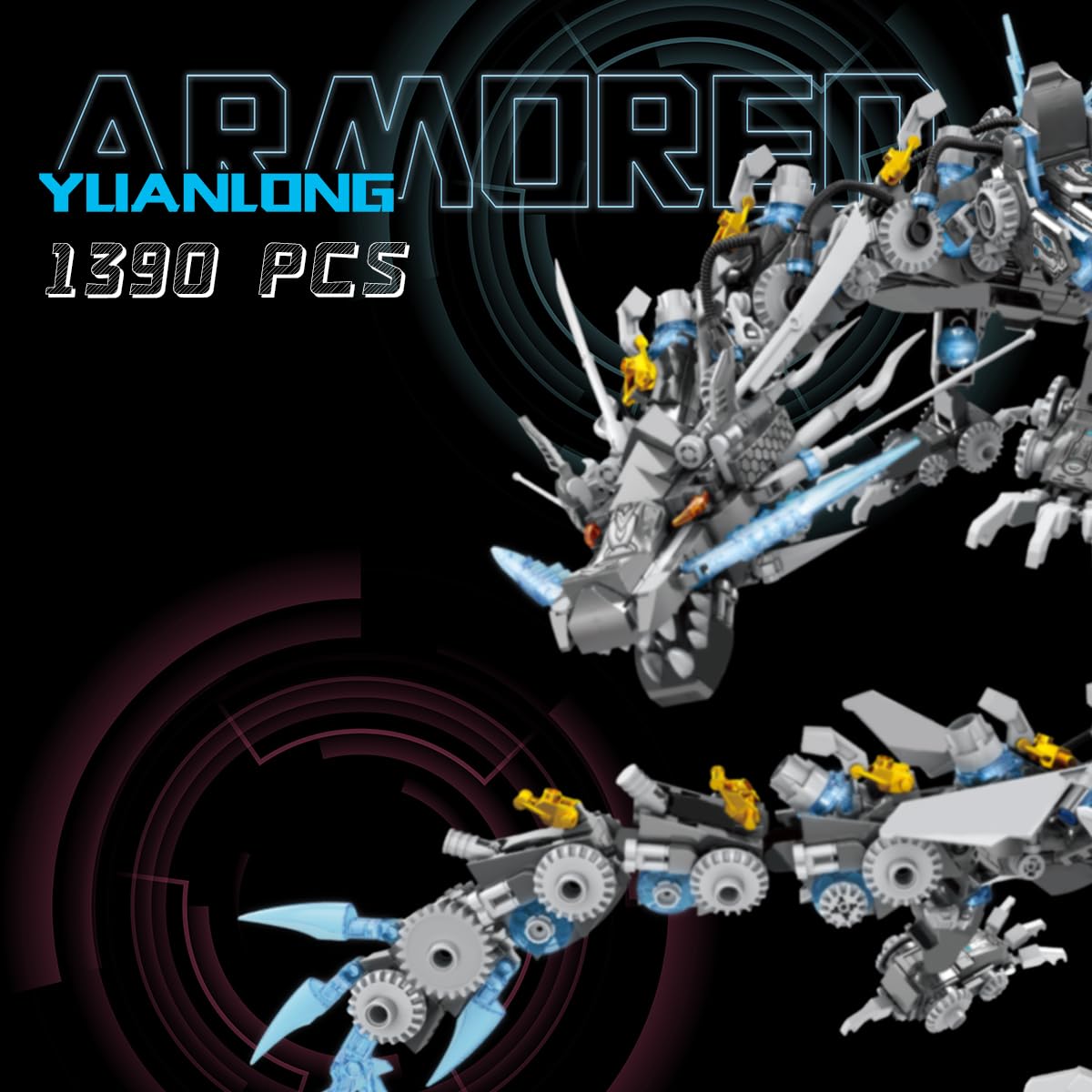 HONLANCH Dragon Series black hurricane dragon instructions guide supports detailed build
