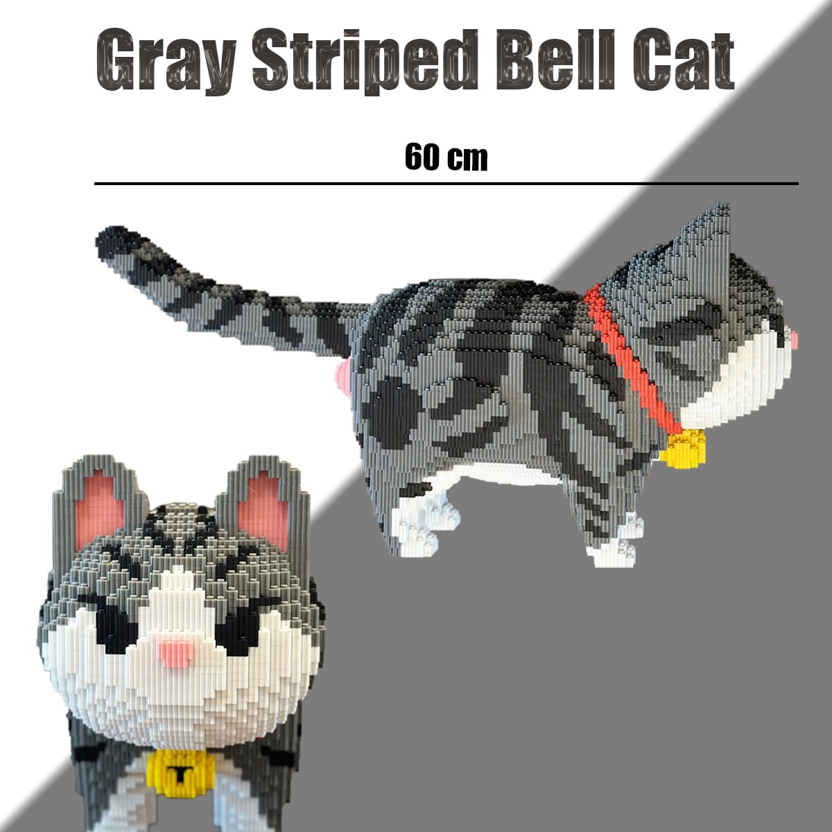 HONLANCH white bell cat close-up highlighting vivid colors and piece fit.