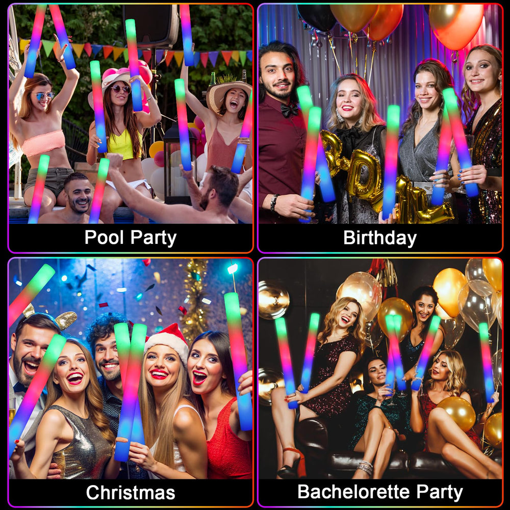 HONLYNE glow sticks in dark show bright LED glow for a lively event ambiance