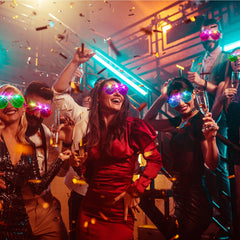 HONLYNE glow glasses green ideal for outdoor gatherings and visibility.