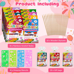 HONLYNE Wooden Scratch Stylus for precise rainbow designs