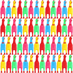 Honoson 50-pcs rubber chickens set, colorful squeaky toys for dogs and playful parties.