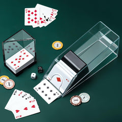 Honoson card shoe with weighted design for stable card handling