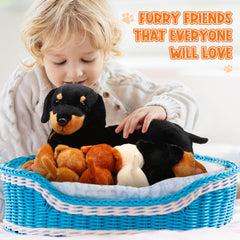 Honoson magnet nose feature on mommy plush invites interactive hugs.