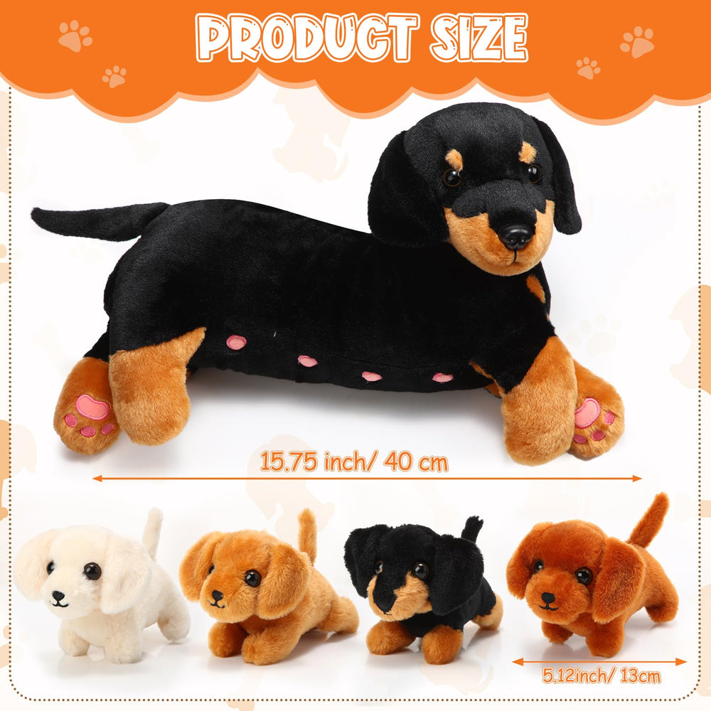 Honoson puppy plush 1 with mommy for imaginative play and storytelling.