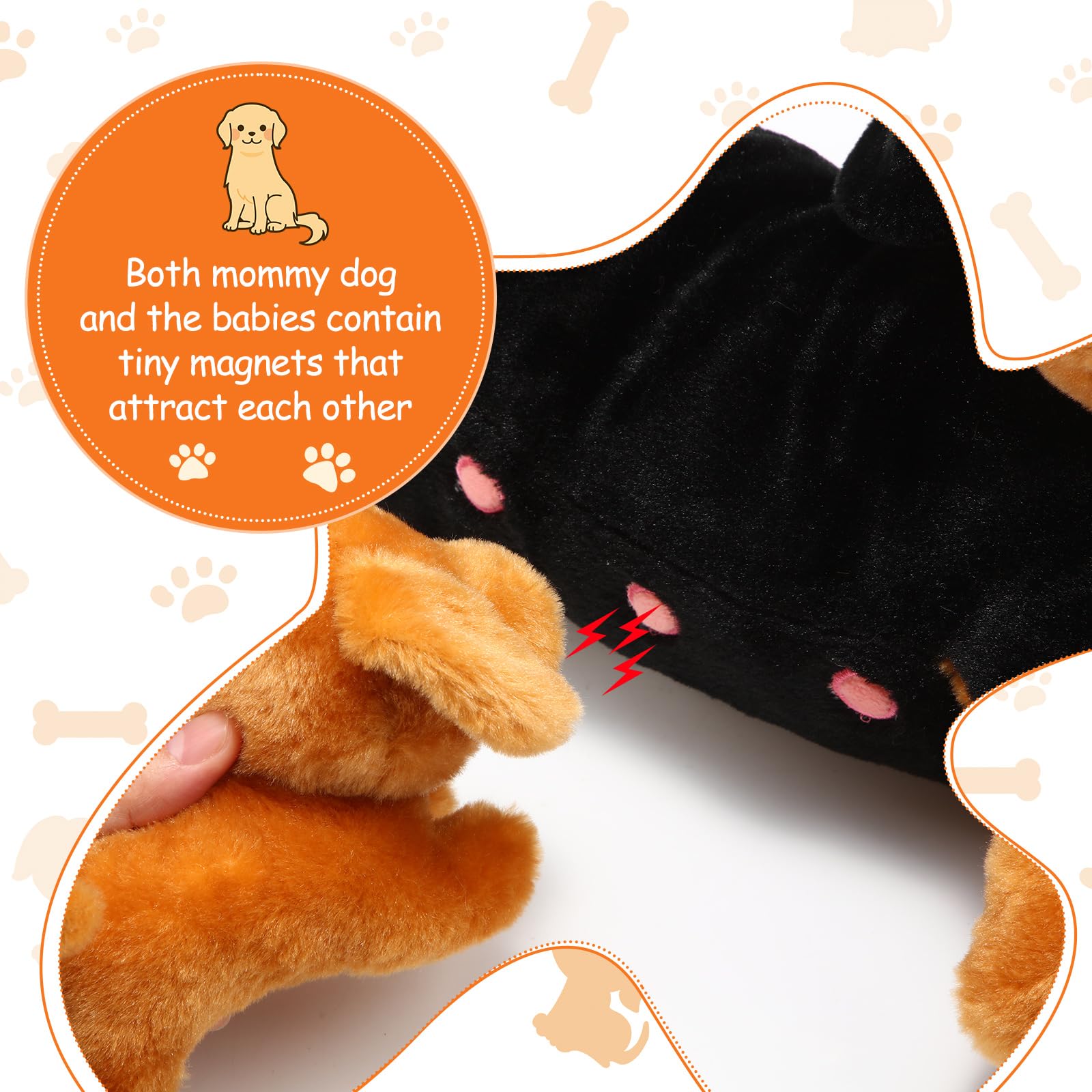 Honoson puppy plush 3 as a cuddly bedtime companion for kids.