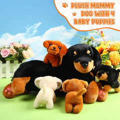 Honoson puppy plush 4 enhances imaginative play and nursery scenes.