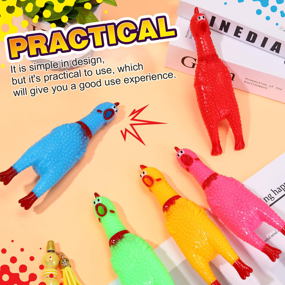 Honoson durable rubber chicken toy resists chews and long play sessions.