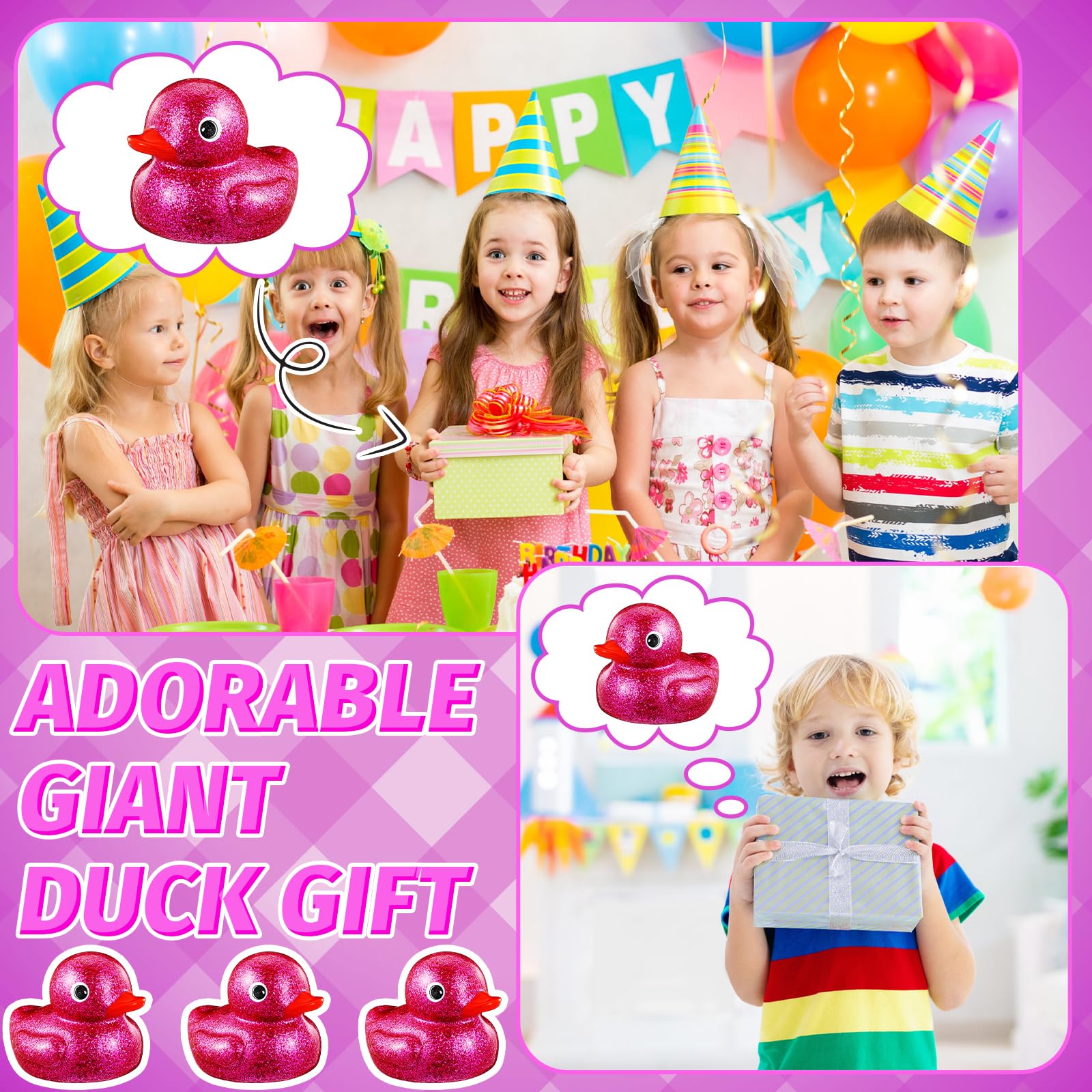 Honoson glitter rubber duck idea for gifts and party favors