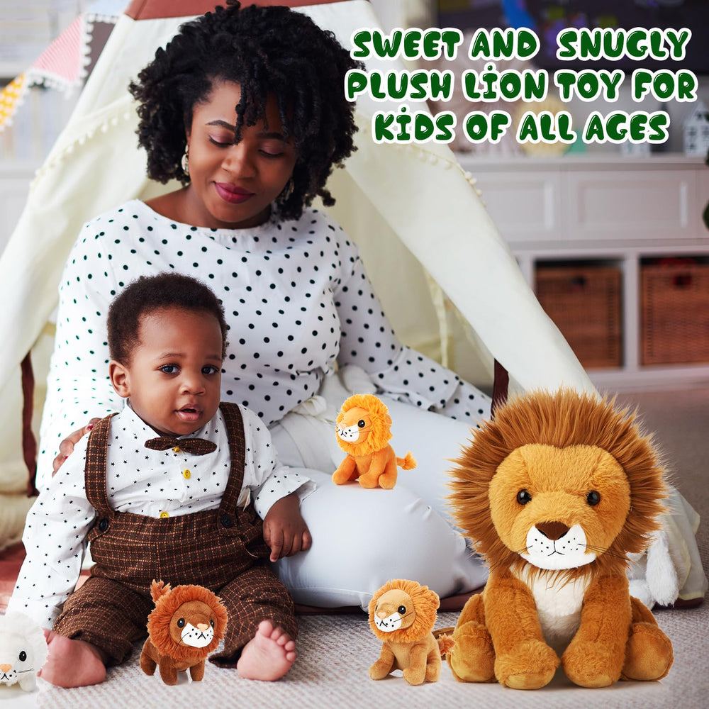 Honoson lion plush set, versatile decor for parties and gift occasions.