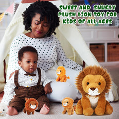 Honoson lion plush set, versatile decor for parties and gift occasions.