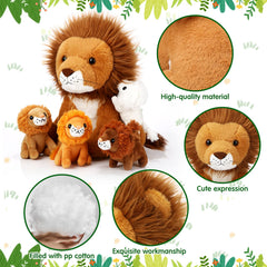 Honoson lion plush figure 4, friendly naptime companion for kids.