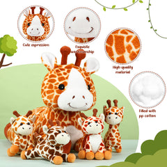 Honoson Valentine baby giraffe plush with soft colors for playtime