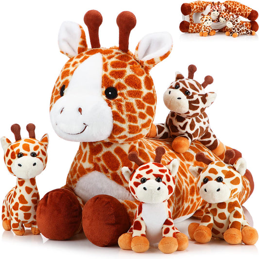 Honoson Valentine mommy giraffe plush, 18 inch, ideal bedtime cuddle