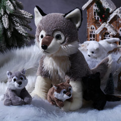 Honoson gift-ready wolf plush set ideal for birthdays