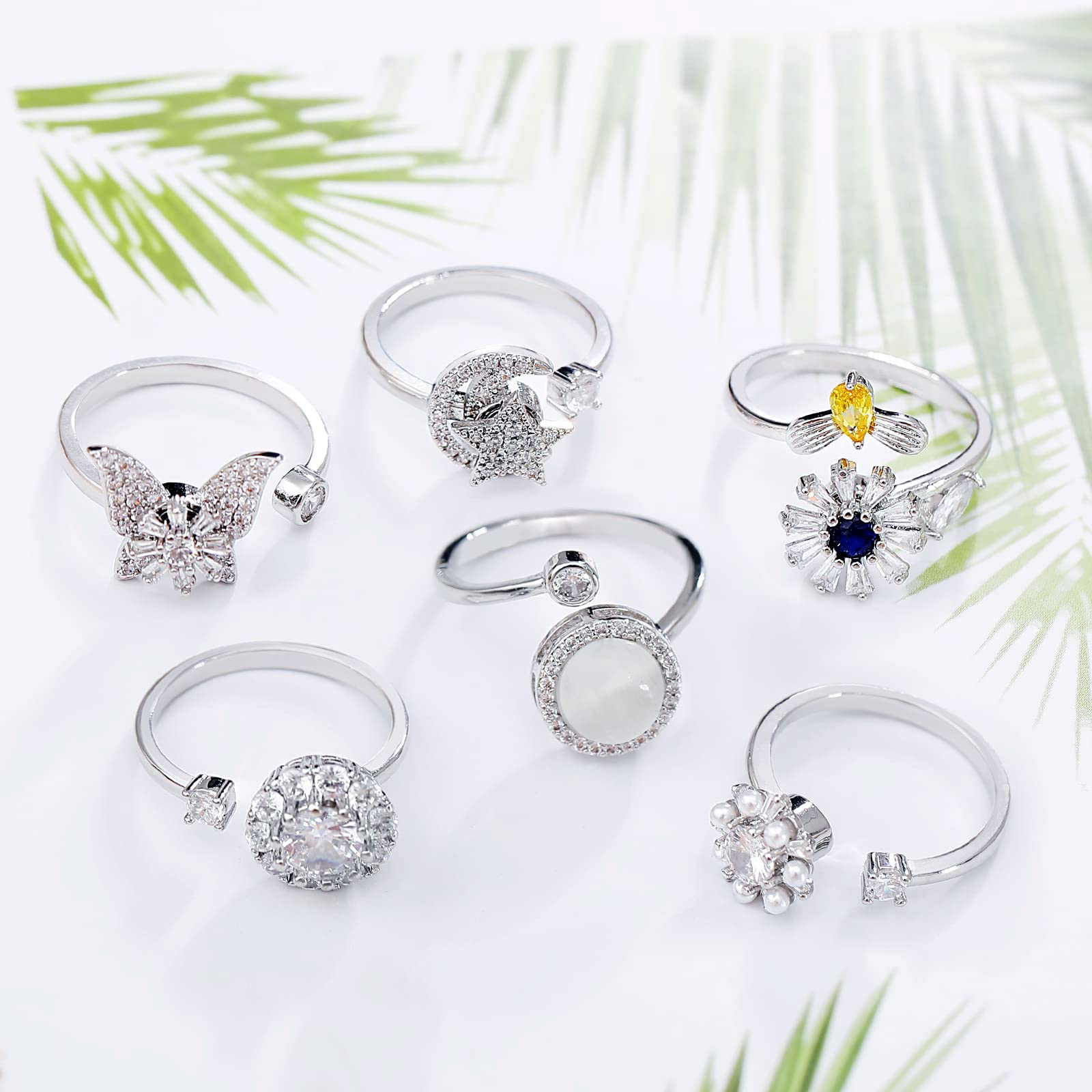 Honsny anxiety ring beads-stress-relief offers tactile focus during breaks.
