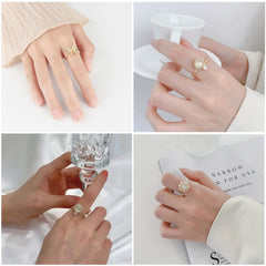 Honsny cat eye spinner band ring adds chic texture for focus