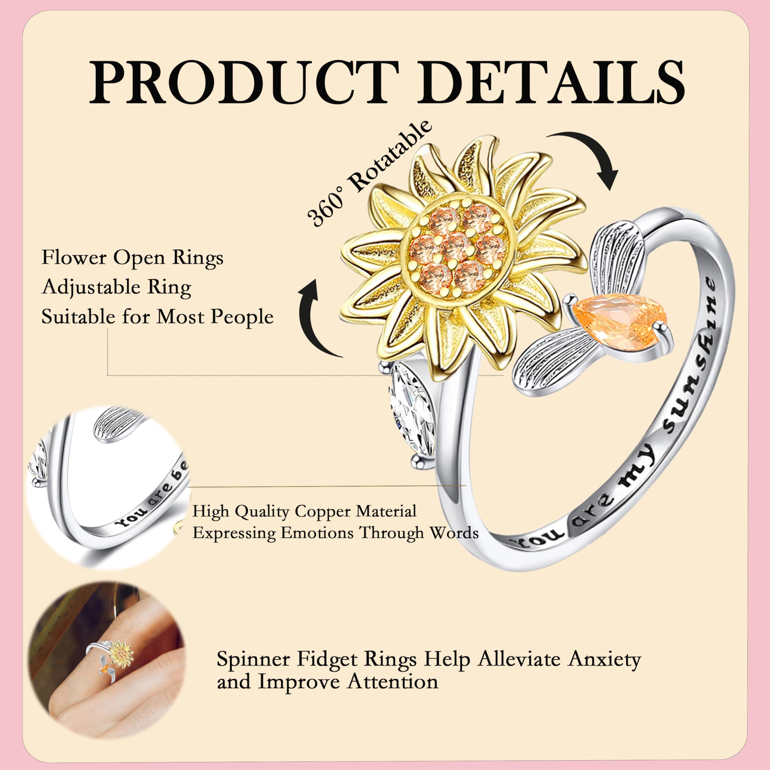 Honsny star moon spin ring pairs mystic motifs with steady spinning