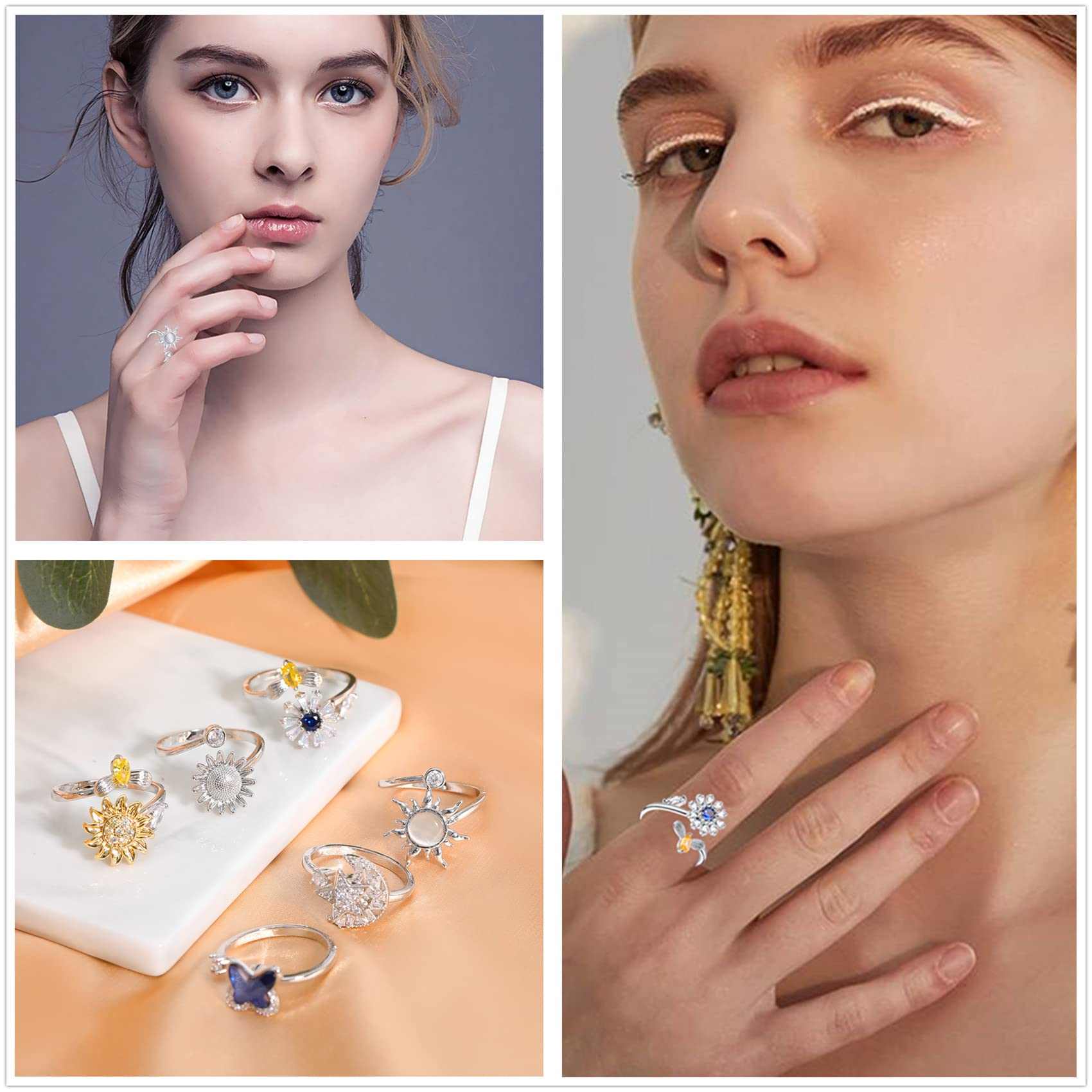 Honsny sun spin ring brightens outfits with cheerful design